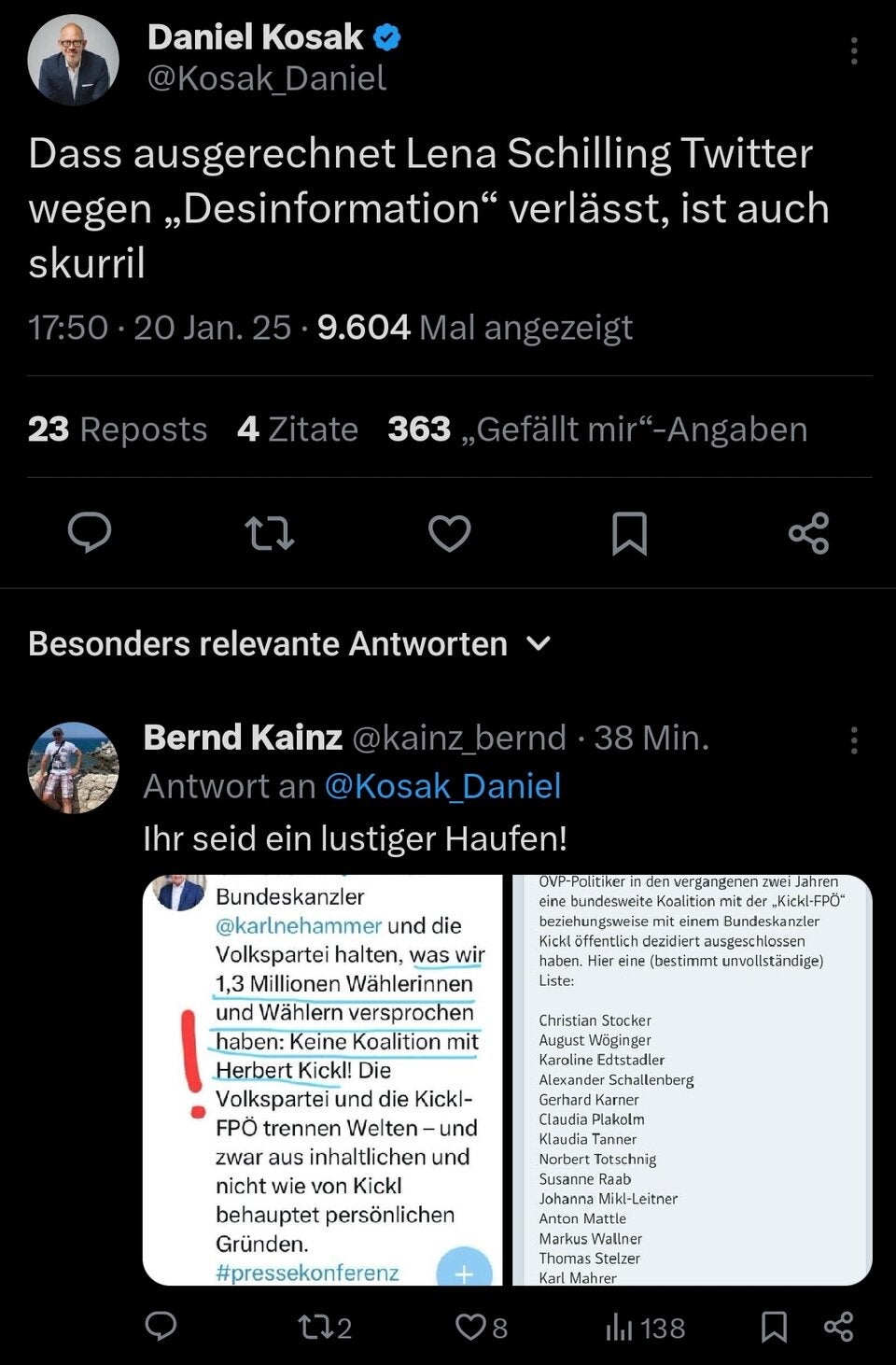 ÖVP-Berater erlebt Shitstorm auf X