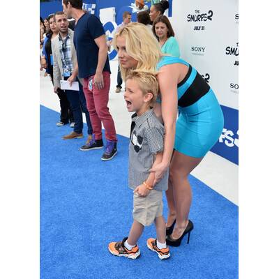 Britney Spears im Schlümpfe-Look