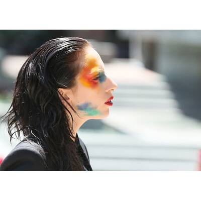 Lady Gaga im Clowns Kostüm