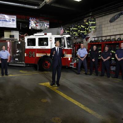 Obamas Auftritt am Ground Zero
