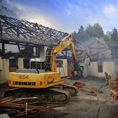 Feuerwerkskörper löste Großbrand auf oö. Bauernhof aus