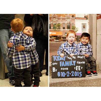 So süß feiern Kinder ihre Adoption 