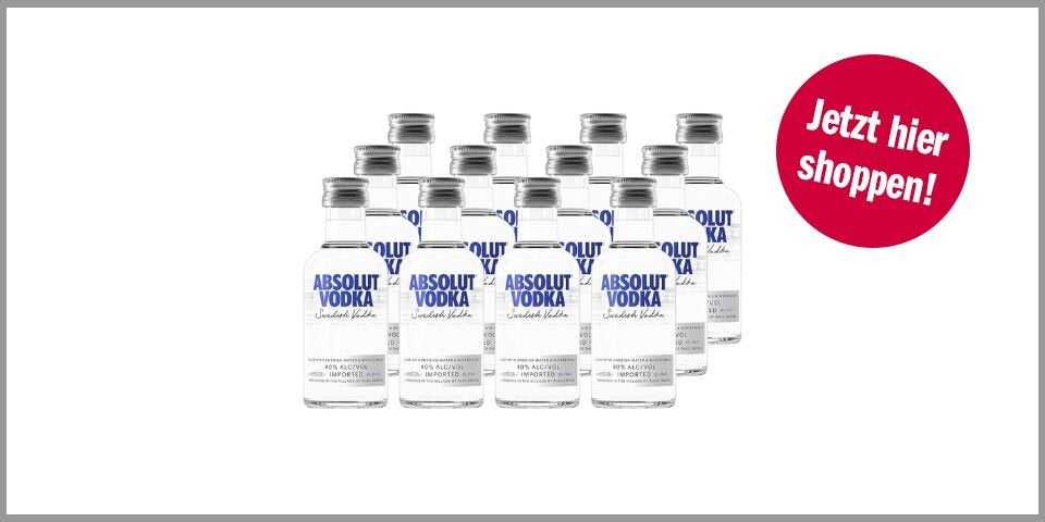 Absolut Vodka Original Miniatur 12er Pack – 20,95 statt 26,28 Euro bei Amazon*