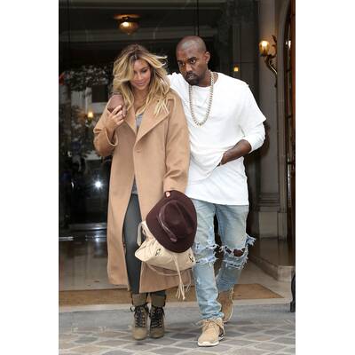 Kim & Kanye bei der Paris Fashion Week 2013