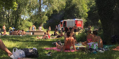 Rettungsaktion in Wien Donaustadt Neue Donau Ertrunken