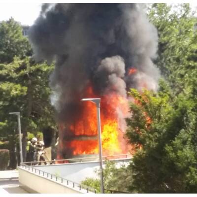 Lkw-Brand mitten im Wohnpark Alterlaa