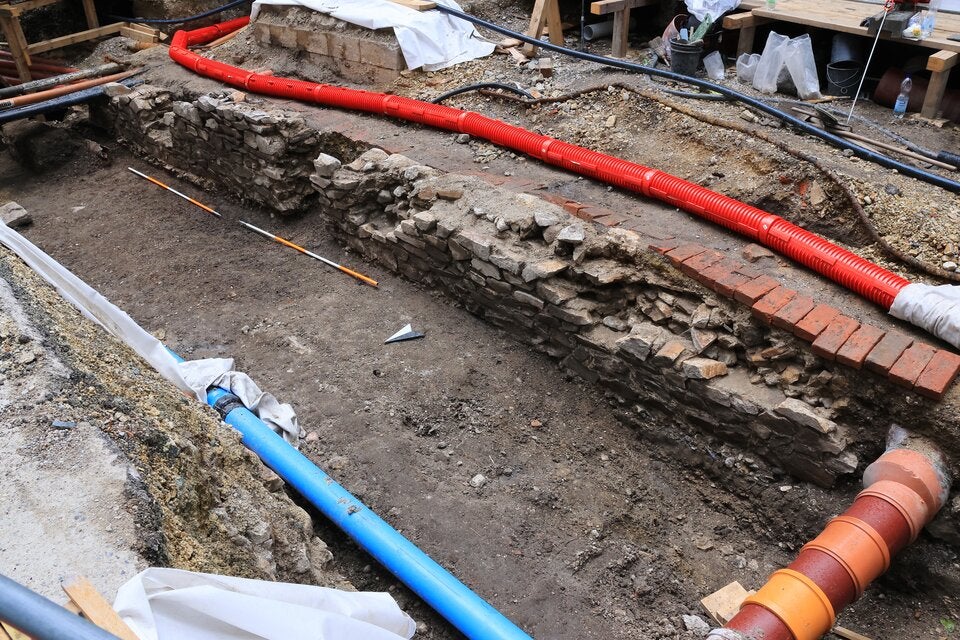 In der Wiener Straße wurde eine römische Mauer gefunden.