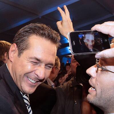 Jubel bei den Strache-Fans