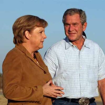 Treffen Bush Merkel