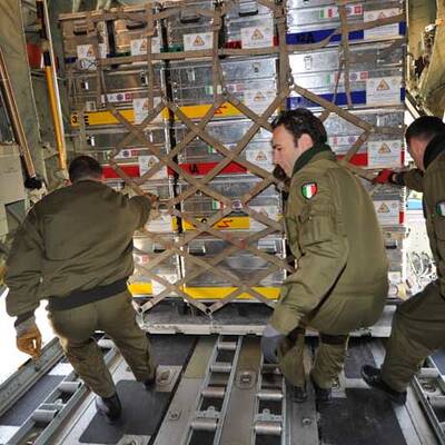 Hilfskräfte in Haiti