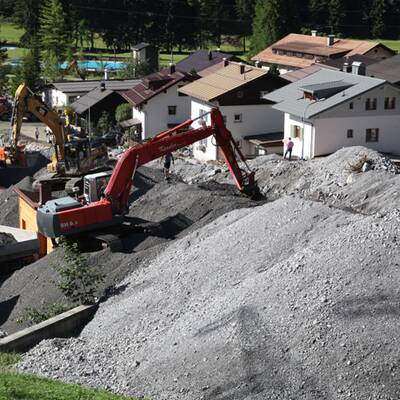 Murenabgänge und Waldbrand in Österreich