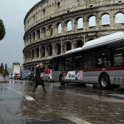 Schwere Unwetter-Schäden in Rom