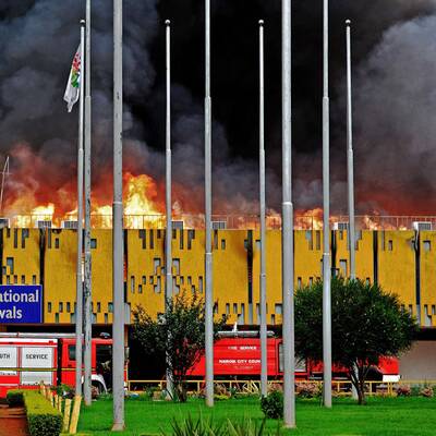 Flughafenbrand in Nairobi: Die Bilder