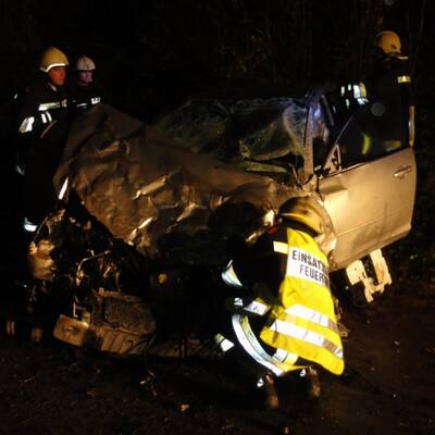 Ein 20-Jähriger prallte gegen Leitpflock und hob dann ab.