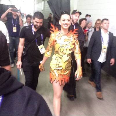 Backstage vor der Halftime Show