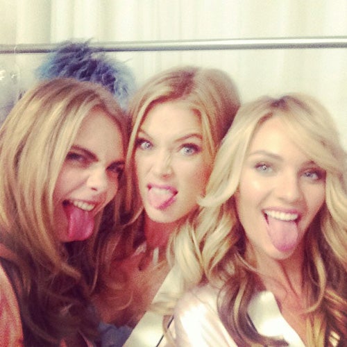 Victoria's Secret-Engel vor der Show