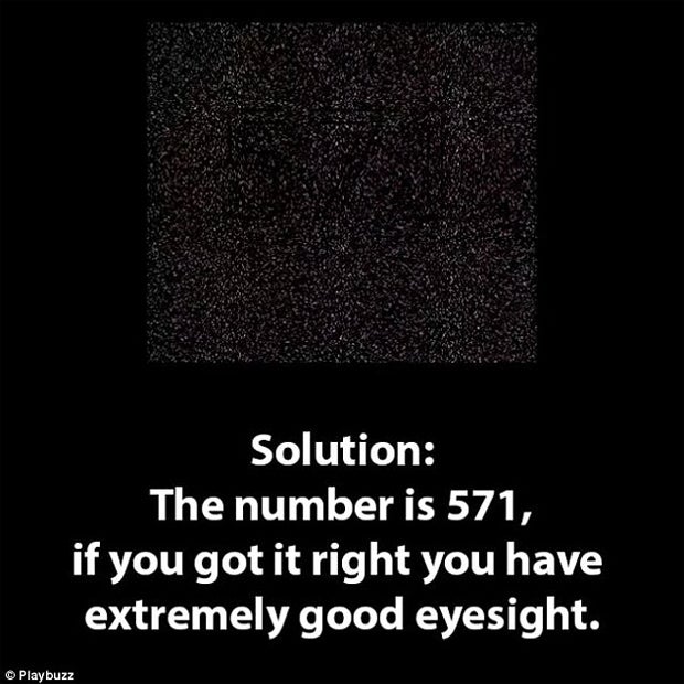 Wenn Sie diese Zahl sehen, haben Sie gute Augen