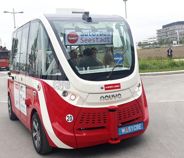 Hier fährt der erste fahrerlose E-Bus durch Wien