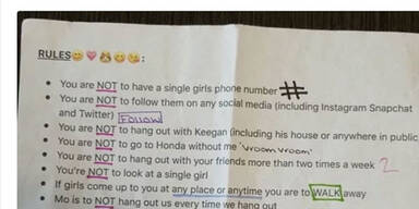 22 Regeln: Frau zwingt Freund zu unfassbarem Vertrag