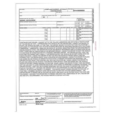 Justin Bieber: Der Polizeibericht