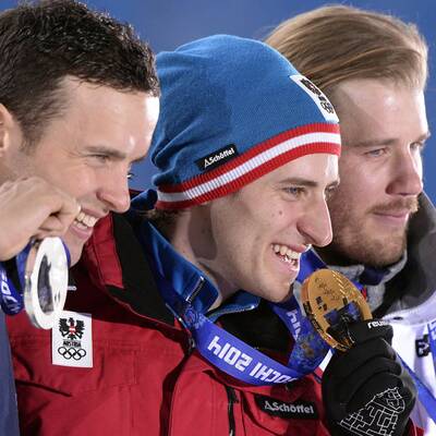 Siegerehrung von Matthias Mayer