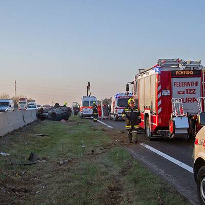 Fahrzeug-Überschlag im Bezirk Baden