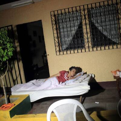 Verzweiflung nach dem Beben