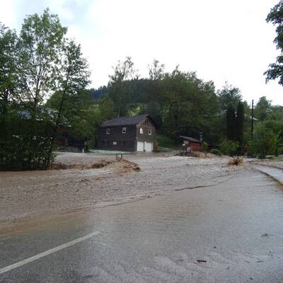 Sintflutartiger Regen im Mühlviertel