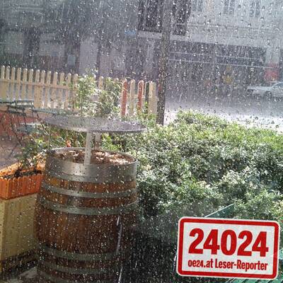 Hagel und Starkregen