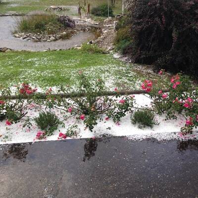 Winterlandschaft nach Hagel