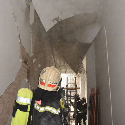 Erste Bilder aus dem explodierten Haus