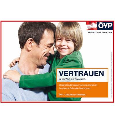 Neue Plakate  sollen ÖVP  wieder beflügeln.