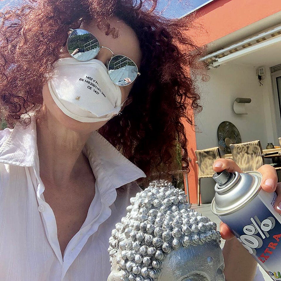 Christina Lugner ist jetzt Graffiti-Künstlerin