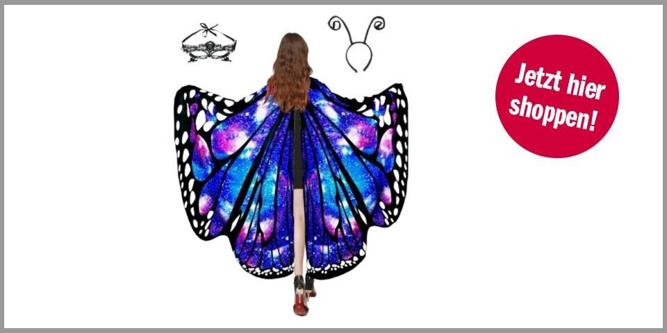Schmetterling Kostüm Damen (3-teilig) – für 14,10 statt 17,14 Euro bei Amazon*&nbsp;