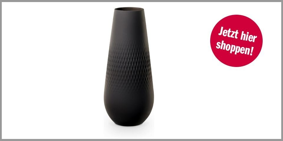 Villeroy & Boch Manufacture Noir Vase – für 30,24 statt 48,30 Euro bei Amazon* 