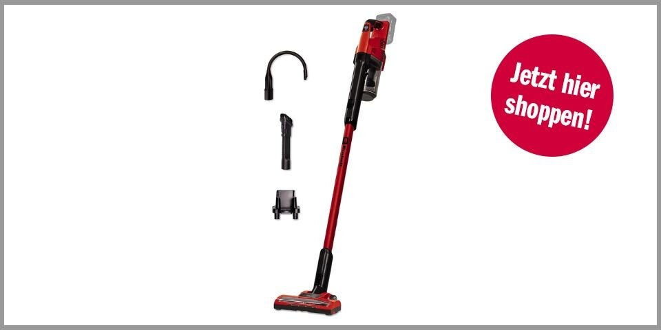 Einhell Akku-Stielstaubsauger TE-SV 18 Li-Solo – für 93,44 statt 120,96 Euro bei Amazon* 