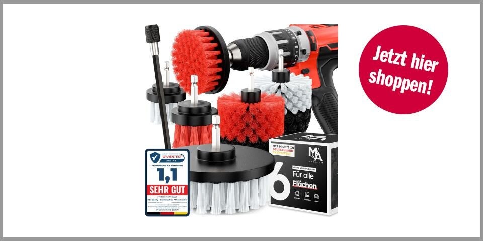 Shopping Channel Balkonfrühling Bürstenaufsatz Akkuschrauber (6er Set)
