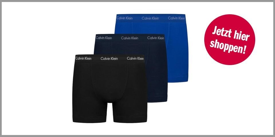 Shopping CH Frühlingsangebote Calvin Klein Herren 3er Pack Boxershorts Trunks Unterwäsche