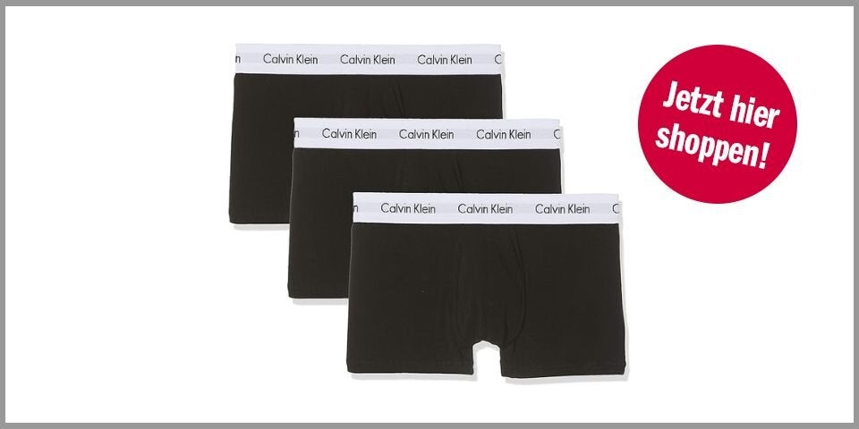 Calvin Klein Herren 3er Pack Boxershorts – für 27,13 statt 45,28 Euro bei Amazon* 