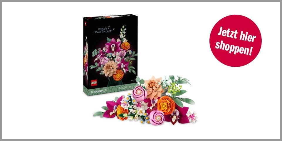 LEGO Botanicals Rosafarbener Blumenstrauß (Set 10342) – für 44,36 statt 60,49 Euro bei Amazon*