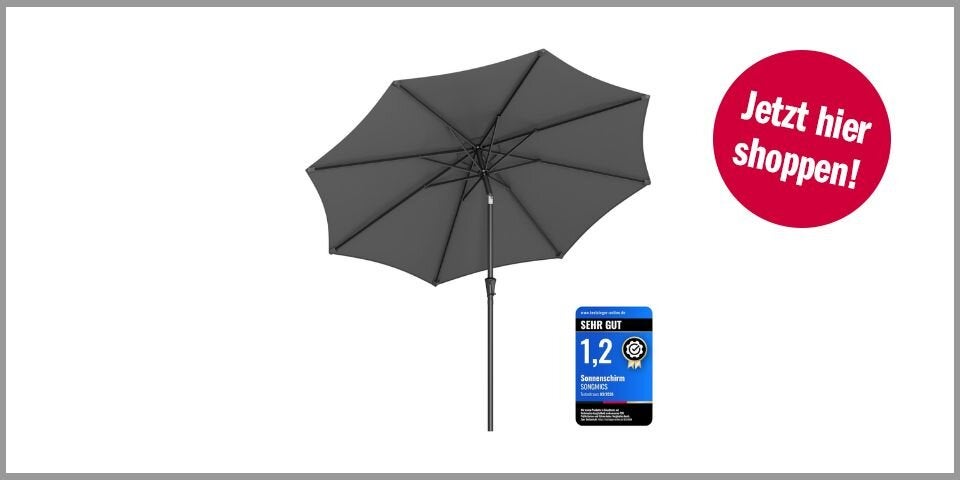 Shopping CH Wetterfeste Sonnenschirme SONGMICS Gartenschirm Ø 300 cm