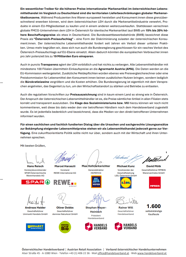 Nach Klage: Handelsketten kontern Babler & Schumann