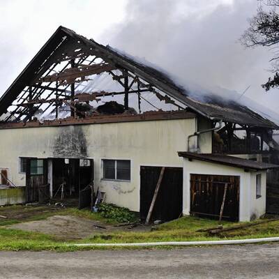 Feuerwerkskörper löste Großbrand auf oö. Bauernhof aus