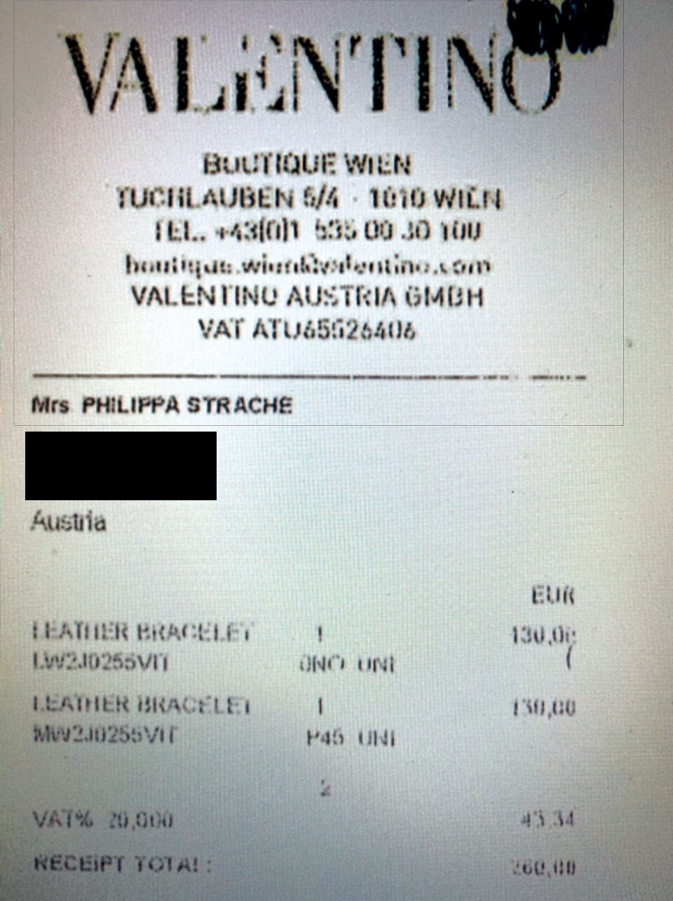 Strache-Akt: Valentino- und Gucci-Rechnungen