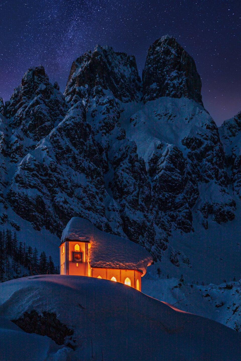 Weihnachtsidylle am Fuße der Bischofsmütze.