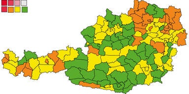 Corona-Ampel: Die 10 schlimmsten Bezirke &Ouml;sterreichs