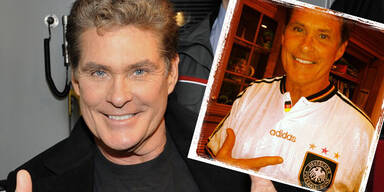 David Hasselhoff im Deutschland-Trikot