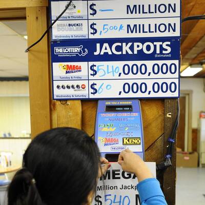 Beim US-Lotto geht es um mehr als eine halbe Milliarde Dollar.