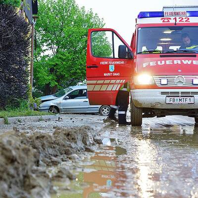 Überschwemmungen und Vermurungen am Freitag