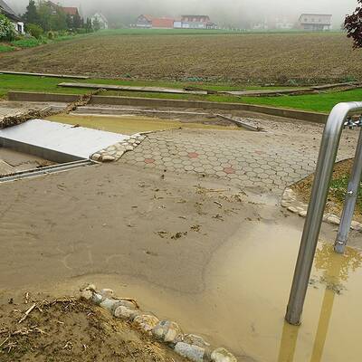 Überschwemmungen und Vermurungen am Freitag